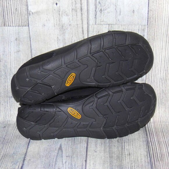 KEEN Hush Lea CNX Black Leather Sneakers Womens Size 8 - Picture 2 of 7